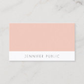 Carte De Visite Moderne Elégant Simple Blush Modèle blanc rose (Devant)