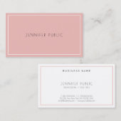 Carte De Visite Moderne Elégant Simple Design tendance Professionn (Devant / Derrière)