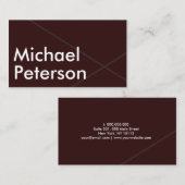 Carte De Visite Moderne Élégant Simple Minimal Classy Maroon tenda (Devant / Derrière)