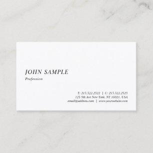 Carte De Visite Moderne Elegant Simple Modèle Minimaliste