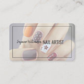 Carte De Visite Moderne Elegant Simple Photo Nail Technicien (Devant)