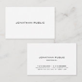 Carte De Visite Moderne Élégant Simple Professionnel Luxe Plat (Devant / Derrière)