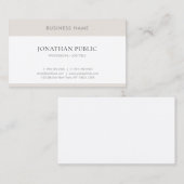 Carte De Visite Moderne Elegant Simple Professionnel Minimaliste (Devant / Derrière)