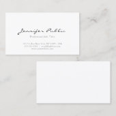 Carte De Visite Moderne Élégant Simple Professionnel Modèle Chic (Devant / Derrière)