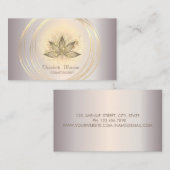 Carte De Visite Moderne Élégant Sparkle Gold Cercles Lotus (Devant / Derrière)