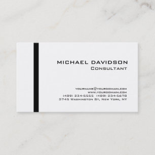Carte De Visite Moderne Élégant Style Noir Blanc
