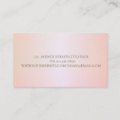 Carte De Visite Moderne Élégant Style Rayé, Cadre Doré (Dos)