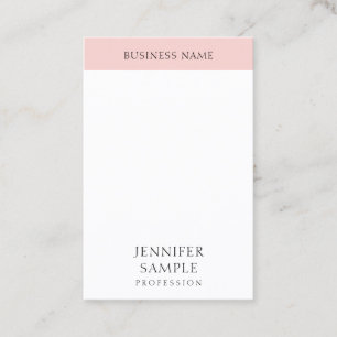 Carte De Visite Moderne Élégant Tendance Rose Pâle Simple Modèle