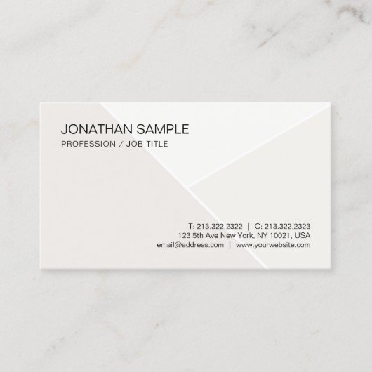 Carte De Visite Moderne Elégant tendance Simple Modèle professionn (Devant)