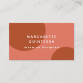 Carte De Visite Moderne Elegant Terracotta QR Code Professionnel (Devant)