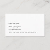 Carte De Visite Moderne Elegant Texture Grey Consultant (Dos)