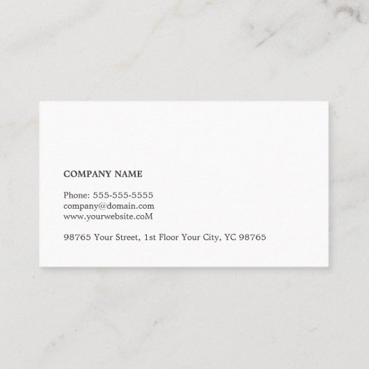 Carte De Visite Moderne Elegant Texture Grey Consultant (Dos)