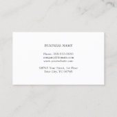 Carte De Visite Moderne Elegant Texture Gris Design intérieur (Dos)