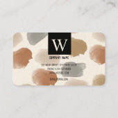 Carte De Visite Moderne Elegant Tons Terre Aquarelle Professionnel (Dos)