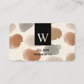 Carte De Visite Moderne Elegant Tons Terre Aquarelle Professionnel (Devant)