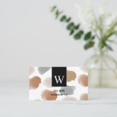 Carte De Visite Moderne Elegant Tons Terre Aquarelle Professionnel (Debout devant)