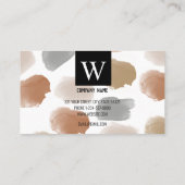 Carte De Visite Moderne Elegant Tons Terre Aquarelle Professionnel (Dos)