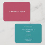 Carte De Visite Moderne Elégant Trend Colors Premium Pearl Finitio (Devant / Derrière)