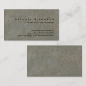Carte De Visite Moderne Elégant Unique Mur en Pierre Clair (Devant / Derrière)