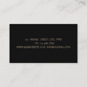 Carte De Visite Moderne élégant, Verre (Dos)