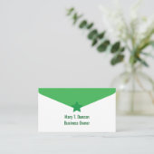 Carte De Visite Moderne Elegant Vert Beige Consultant Couverture D (Debout devant)