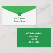 Carte De Visite Moderne Elegant Vert Beige Consultant Couverture D (Devant / Derrière)