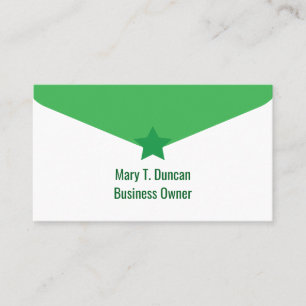 Carte De Visite Moderne Elegant Vert Beige Consultant Couverture D