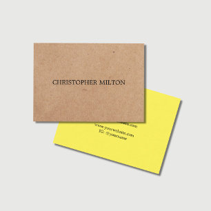 Carte De Visite Moderne Élégant Vert Imprimé KraftPaper Consultant