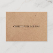 Carte De Visite Moderne Élégant Vert Imprimé KraftPaper Consultant (Devant)