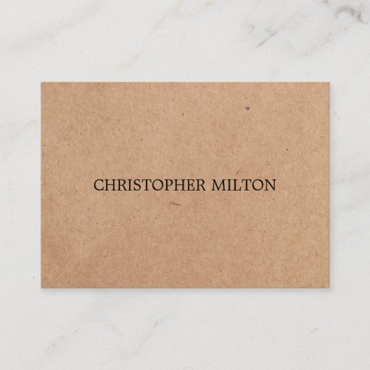 Carte De Visite Moderne Élégant Vert Imprimé KraftPaper Consultant (Devant)