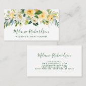 Carte De Visite Moderne Elégant Vert Jaune Vert Floral Vert (Devant / Derrière)