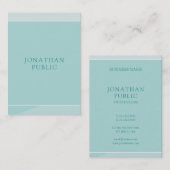 Carte De Visite Moderne Elegant Vert Simple Modèle professionnel (Devant / Derrière)