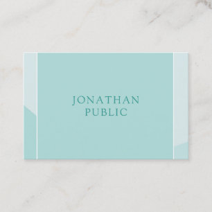 Carte De Visite Moderne Elegant Vert Simple Modèle tendance