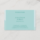 Carte De Visite Moderne Elegant Vert Simple Modèle tendance (Dos)