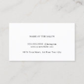 Carte De Visite Moderne Elégant Vert Vieux Blancs Coiffeur (Dos)