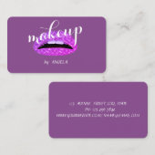 Carte De Visite Moderne Élégant Violet Glitterie Lièvres (Devant / Derrière)