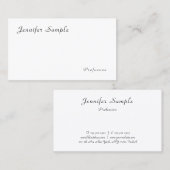 Carte De Visite Moderne Élégante calligraphie Nom Simple Modèle (Devant / Derrière)