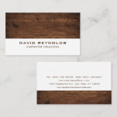 Carte De Visite Moderne Elégante Construction de menuiserie en boi (Devant / Derrière)