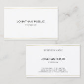 Carte De Visite Moderne élégante et tendance dorures rayures lisse (Devant / Derrière)