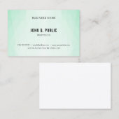 Carte De Visite Moderne Elégante Monnaie Vert Professionnel Simple (Devant / Derrière)