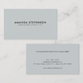 Carte De Visite Moderne élégante sobriété professionnelle (Devant / Derrière)