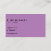 Carte De Visite Moderne élégante sobriété professionnelle (Dos)