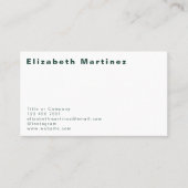 Carte De Visite Moderne Emerald Green Front et dos Personnalisé (Devant)