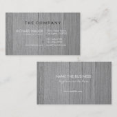 Carte De Visite Moderne en bois noir subtil élégant professionnel (Devant / Derrière)