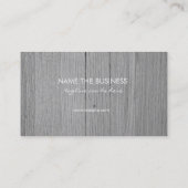 Carte De Visite Moderne en bois noir subtil élégant professionnel (Dos)