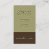 Carte de visite moderne en déco/DO-IT-YOURSELF cou (Dos)