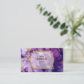 Carte de visite moderne en marbre doré (Debout devant)