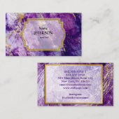 Carte de visite moderne en marbre doré (Devant / Derrière)