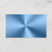 Carte de visite moderne en métal bleu chic (Dos)