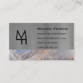 Carte de visite moderne en métal et verre (Devant)